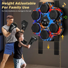 🥊 LED Smart Music Boxing Machine | Wall-Mounted Punch Trainer ⚡