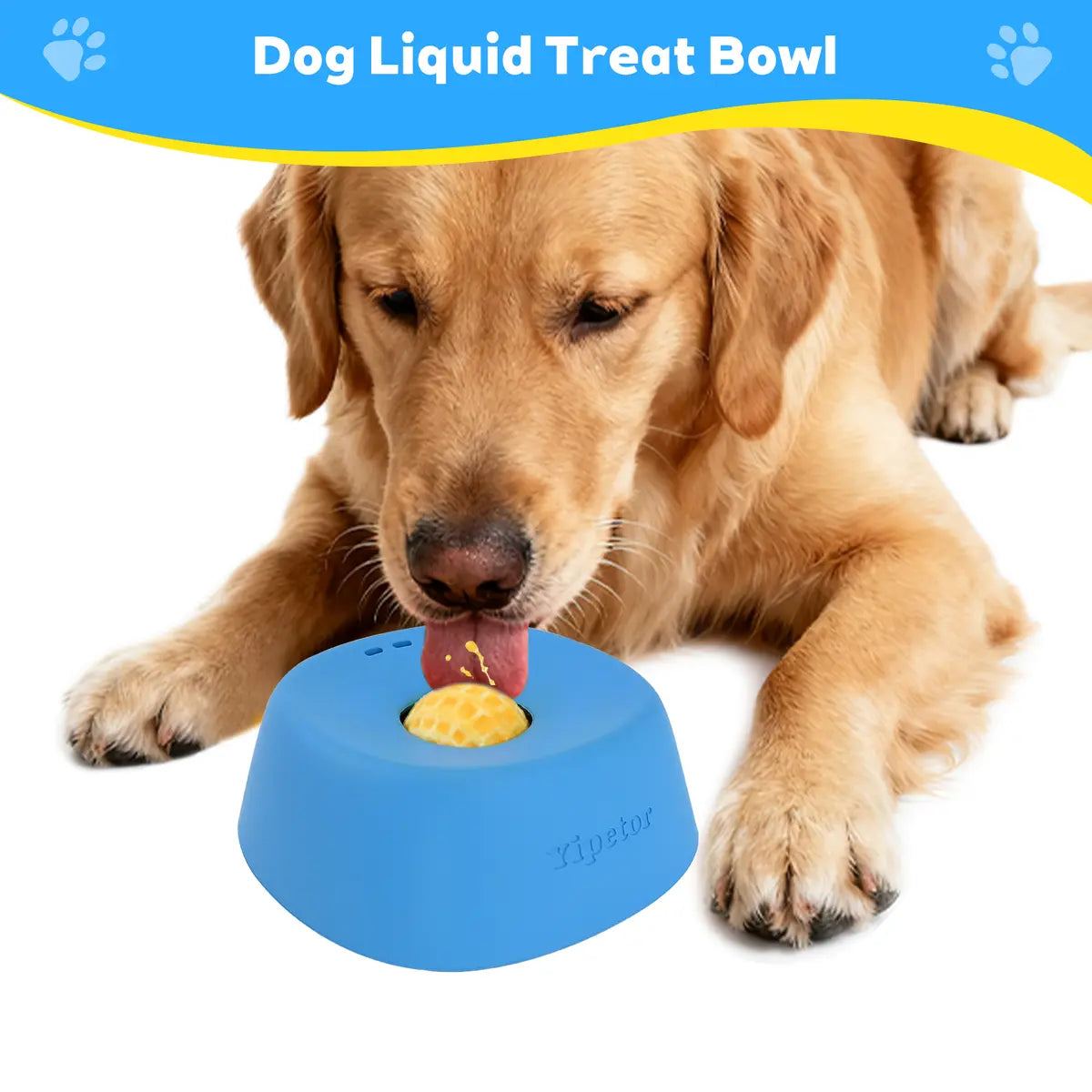 Slow Feeder Dog Bowls for Liquid Treat, [Built-in Rolling Ball] No Spill Bone Broth Dog Licking Bowl, Multi-Purpose Puppy Yogurt Feeder Bowl for All Breeds Dietary Supplement/Post-op Nutrition Feeding.valentines gift for pets
