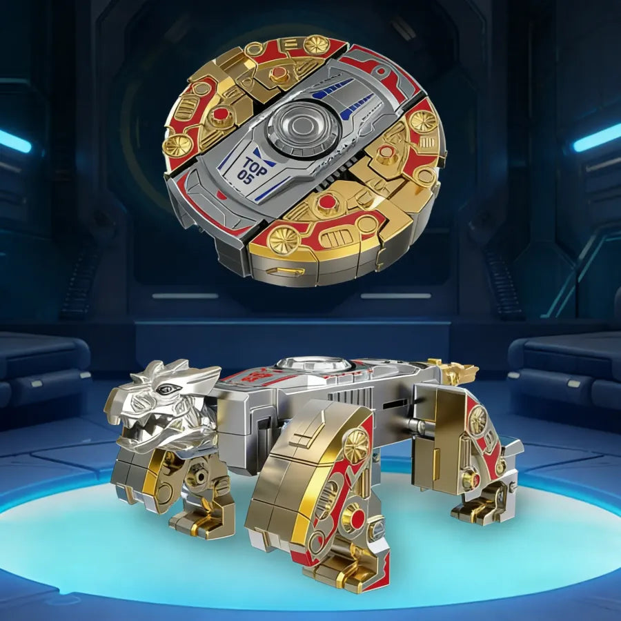 🤖🦖Transformable Finger Spinner: Mech & Dinosaur Dual Editions!