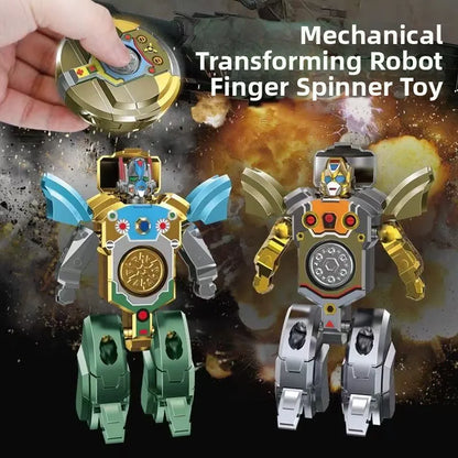 🤖🦖Transformable Finger Spinner: Mech & Dinosaur Dual Editions!