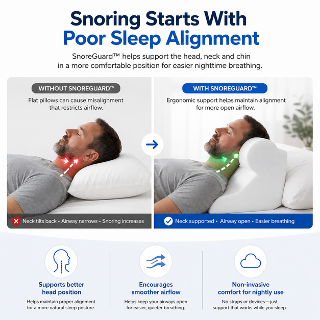 SnoreGuard™ Anti-Snore Sleep Support Pillow