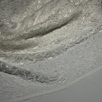 White Full-Body Floral Sheer Embroidery Lace - Eyelet Tulle Mesh
